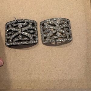 Elegant Silver shoe Buckle Set